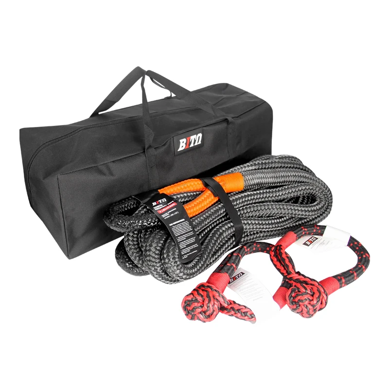 30mm*9m Synthetic Winch Rope kits Tow Car Knot rope 4x4 Accessories Off Road Trailer Strap Breaking Strength Max 33000LBS