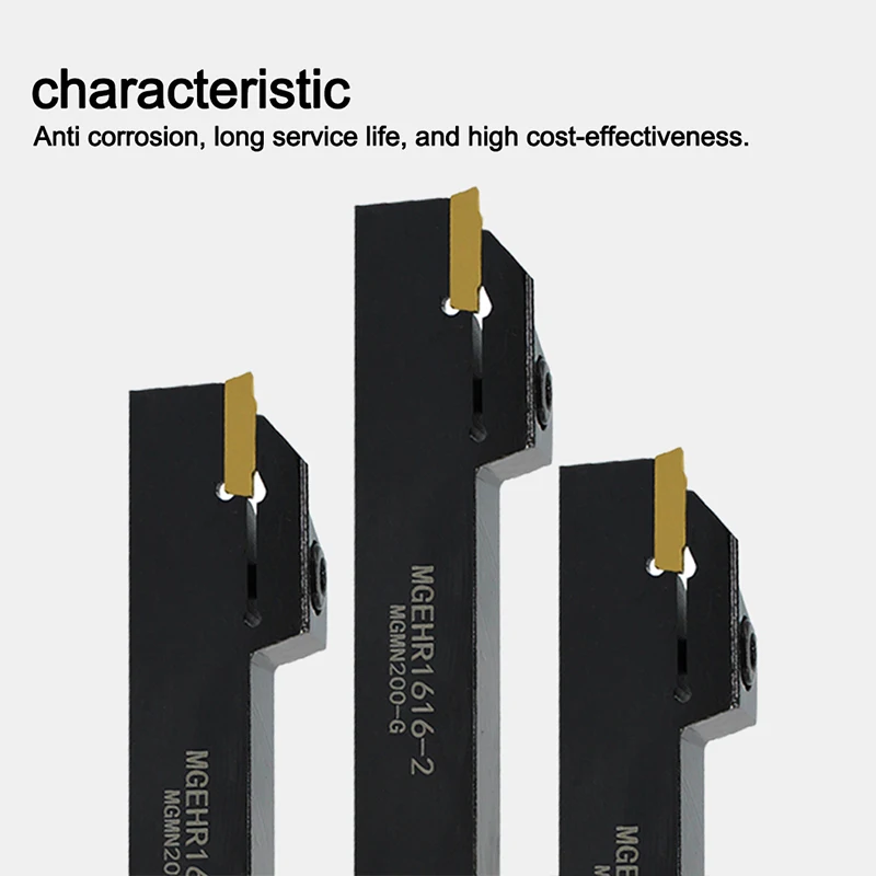 1PCS MGEHR/L1010/1212/1616/2020/2525 ผู้ถือเครื่องมือหมุนภายนอกสําหรับร่องคาร์ไบด์แทรก 10pcs MGMN200 MGMN300 MGMN400