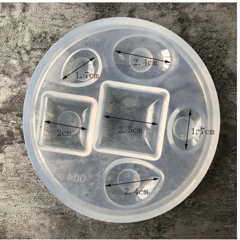 Crystal drop glue round / wing mold DIY gem glass silicone mold