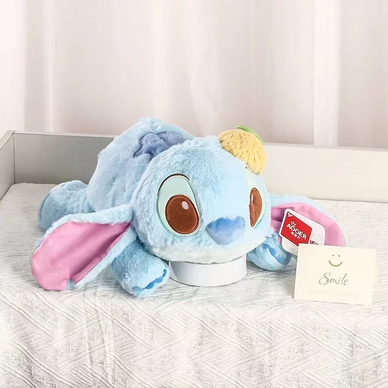 38-45CM New Disney Lilo & Stitch Doll Ice Cream Cartoon Angel Plush Toy Cute Anime Soft Stuffed Kawaii Children's Birthday Gift