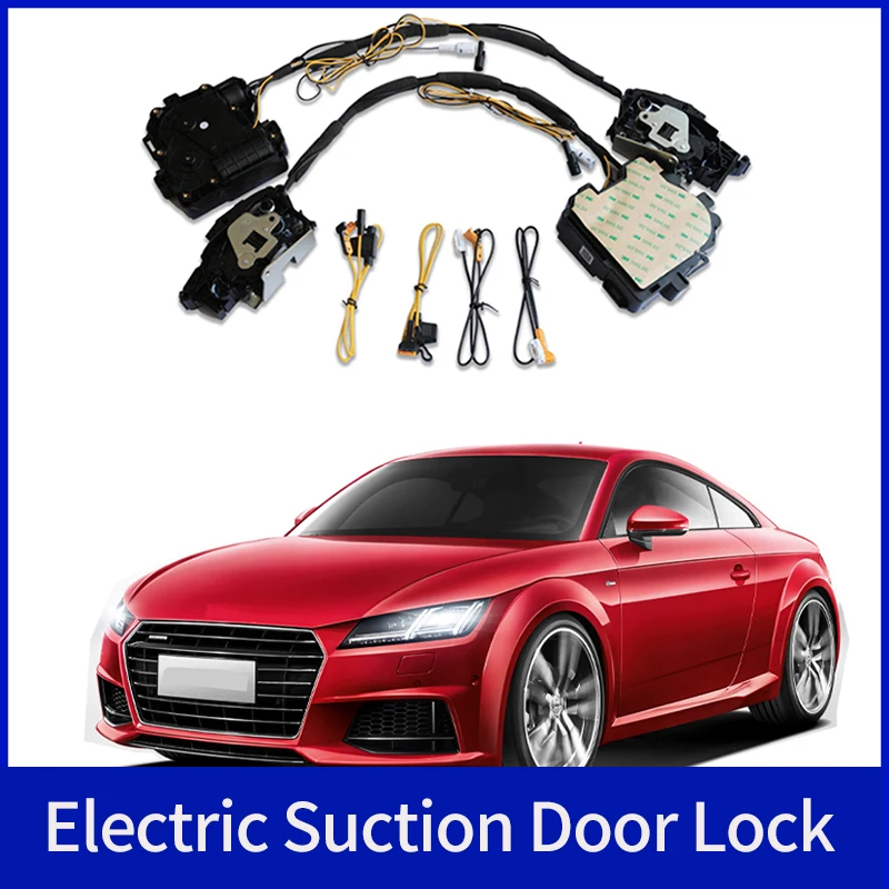 Car Soft Close Door Latch Pass Lock Actuator Electric Absorption Suction Silence Closer For Audi TT 2014~2023