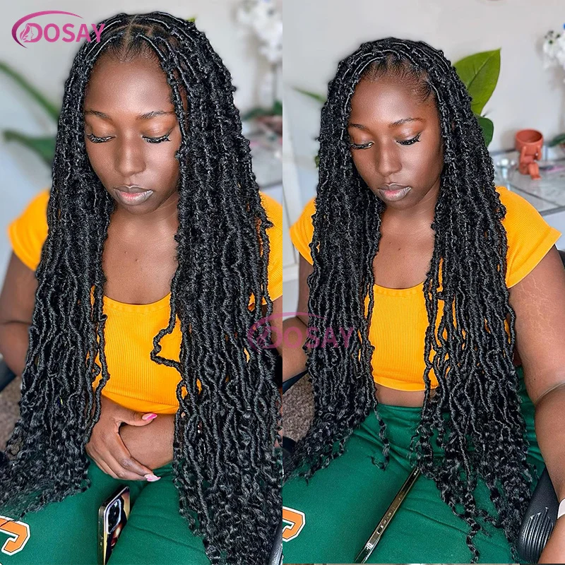 

Braided Wigs Butterfly Locs Synthetic 360 Full Lace Front Wigs for Black Women 40 Inch Long Passion Twist Box Braided Lace Wig