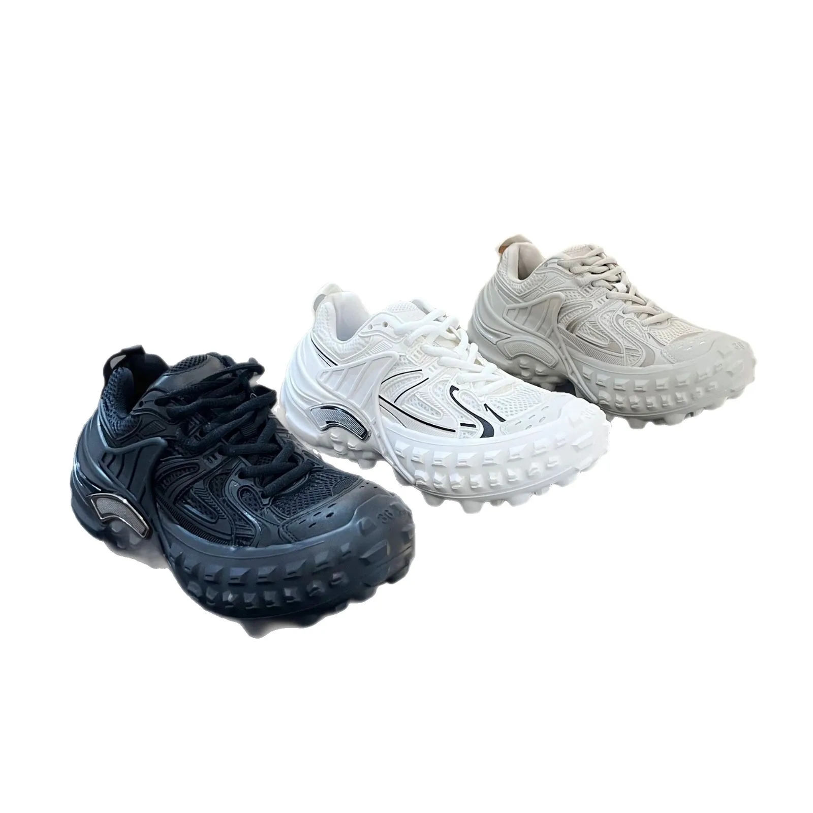 Parisian Men's Thick-Heeled Durable Rubber Tank Boots Unisex Trendy Footwear Suitable for All Seasons