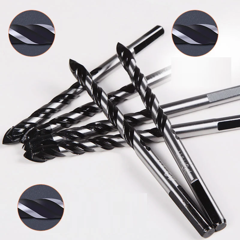 

Metal Alloy Triangle Drill Bits Tungsten Steel Drilling Bits Ceramic Wall Glass Concrete Hole Opener Black Cutter Metal Drill