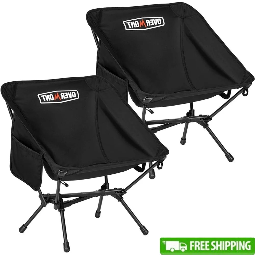 

Lightweight Ultralight Camping Chair Portable Folding Backpacking Chair Supports 330Lbs Compact Travel Chair Easy Setup Outdoor