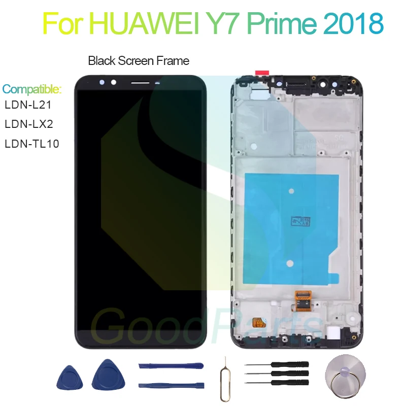 For HUAWEI Y7 Prime 2018 Screen Display Replacement 1440*720 LDN-L21/LX2/TL10 Y7 Prime 2018 LCD Touch Digitizer Assembly