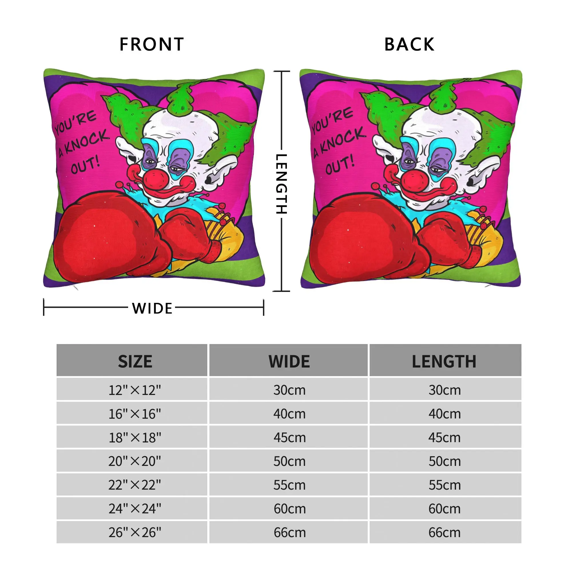 Killer Klowns From Outer Space Wax Pillow Case  Soft Pillow Cover For Couch Sofa Bedroom Novelty Pillowcases