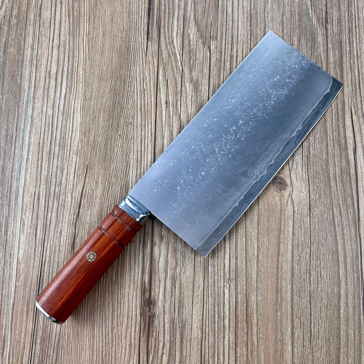 8 Inch Chinese Chef Knife Stainless Silver Steel No. 3 Sanmai-gawari Blade Cleaver Meat Slicing Vegetable Handmade Kitchen Knife