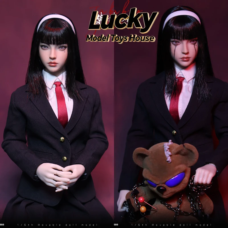 

Фигурка 1/6 Томи (Taboo Girl) с подвижными глазами и двумя сменными головами, тканевая, в школьном стиле, JKTOYS K-005, 12 дюймов, полный комплект, модель солдата