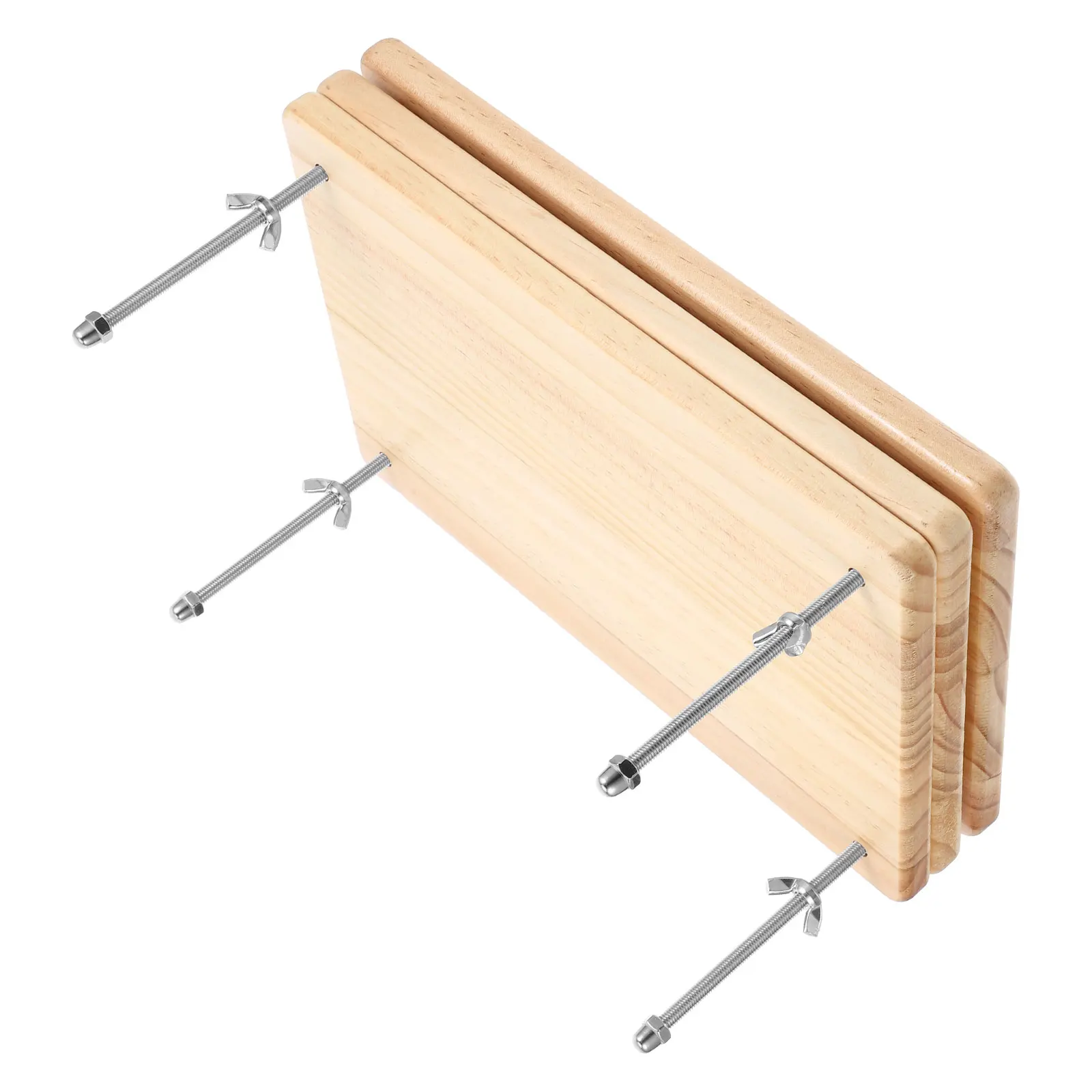 

Sturdy Wooden Book Tool Press Clamp Threaded Rods Gluing Spines Repairing Books Portable Binding Press Bookbinding