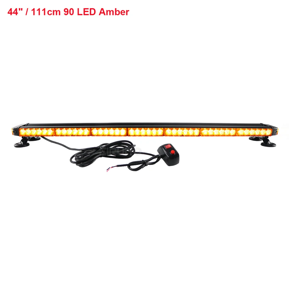 37 "49" Auto Vrachtwagen Politie LED Noodwaarschuwing Stroboscooplichtbalk Verkeersadviseur Amber Wit Knipperende Lichtbalk baken 12V 24V