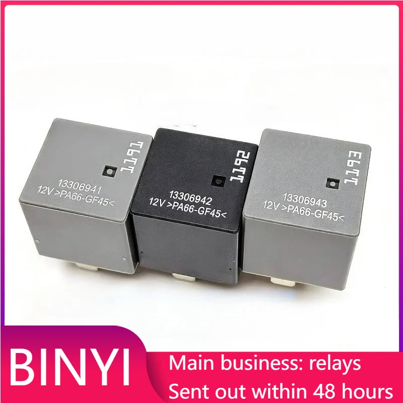 13306941 13306942 13306943 DC12V 4Pin 5Pin Automotive Relay PA66-GF45 Mini Car Fuse Box Relay Auto Electrical Replacement Parts