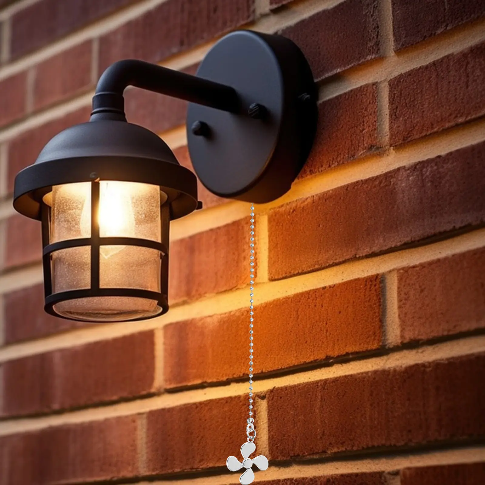 2Pcs Elegant Fan Pull Chains with Dual Shape Markers Fan Light Bulb Icons for Fast Identification Fits Ceiling Fans Pendant