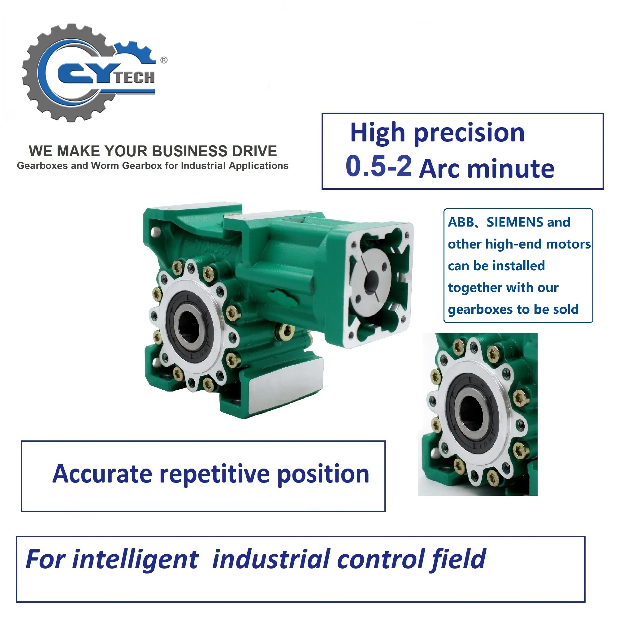 CHENYUE Worm Gearbox CYCM040 Gear reducer Input 9/11/14mm Output 20mm Ratio 5:1-80:1 Tin bronze