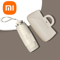 Xiaomi Mini Sunshade Sunscreen Rain Umbrella Capsule Umbrella Portable Black Rubber Alloy Handle Foldable Sun Rain Dual Use