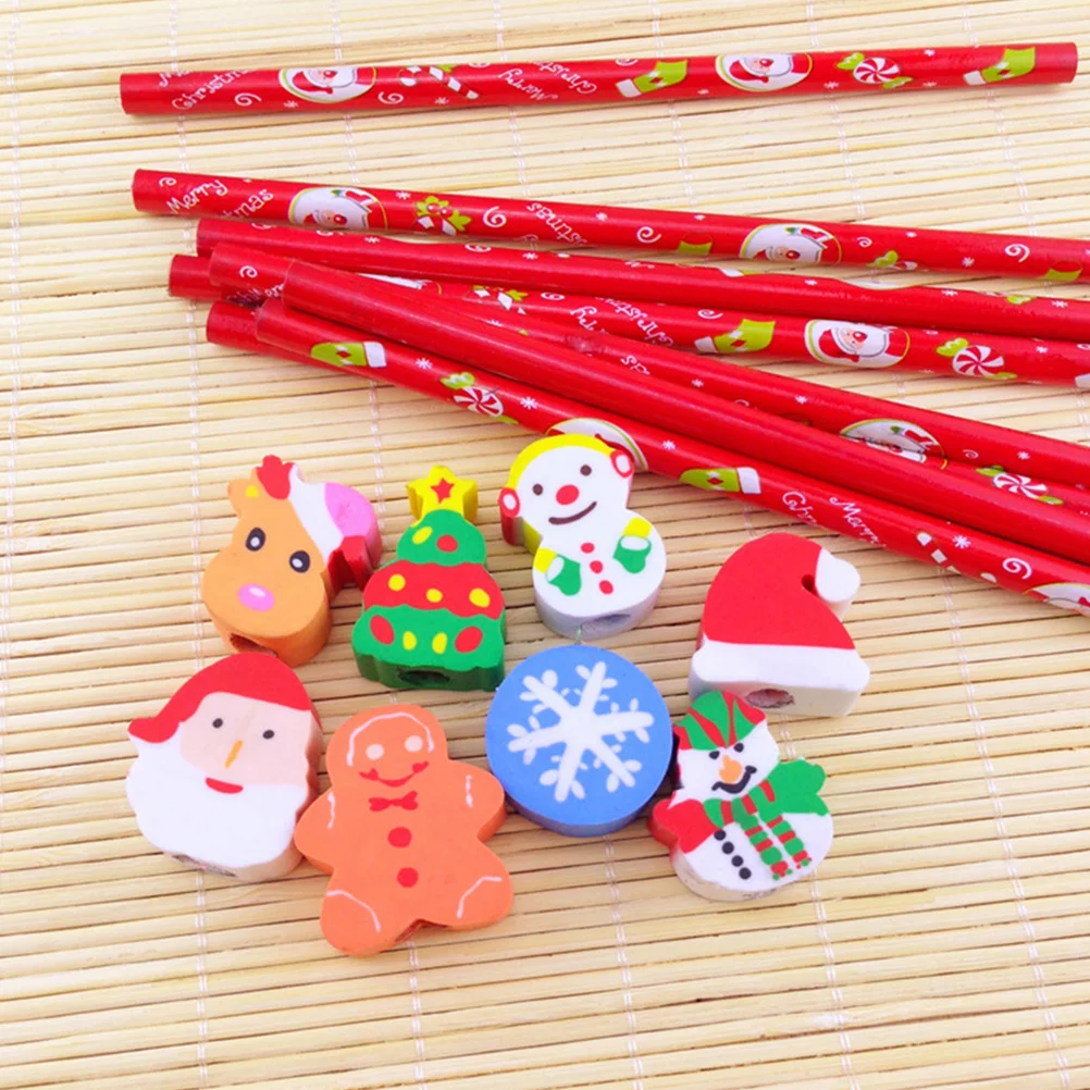 25 Pcs Christmas Pencil Kids Stationery Pencils for School Supplies Wood Cartoon Kit Child