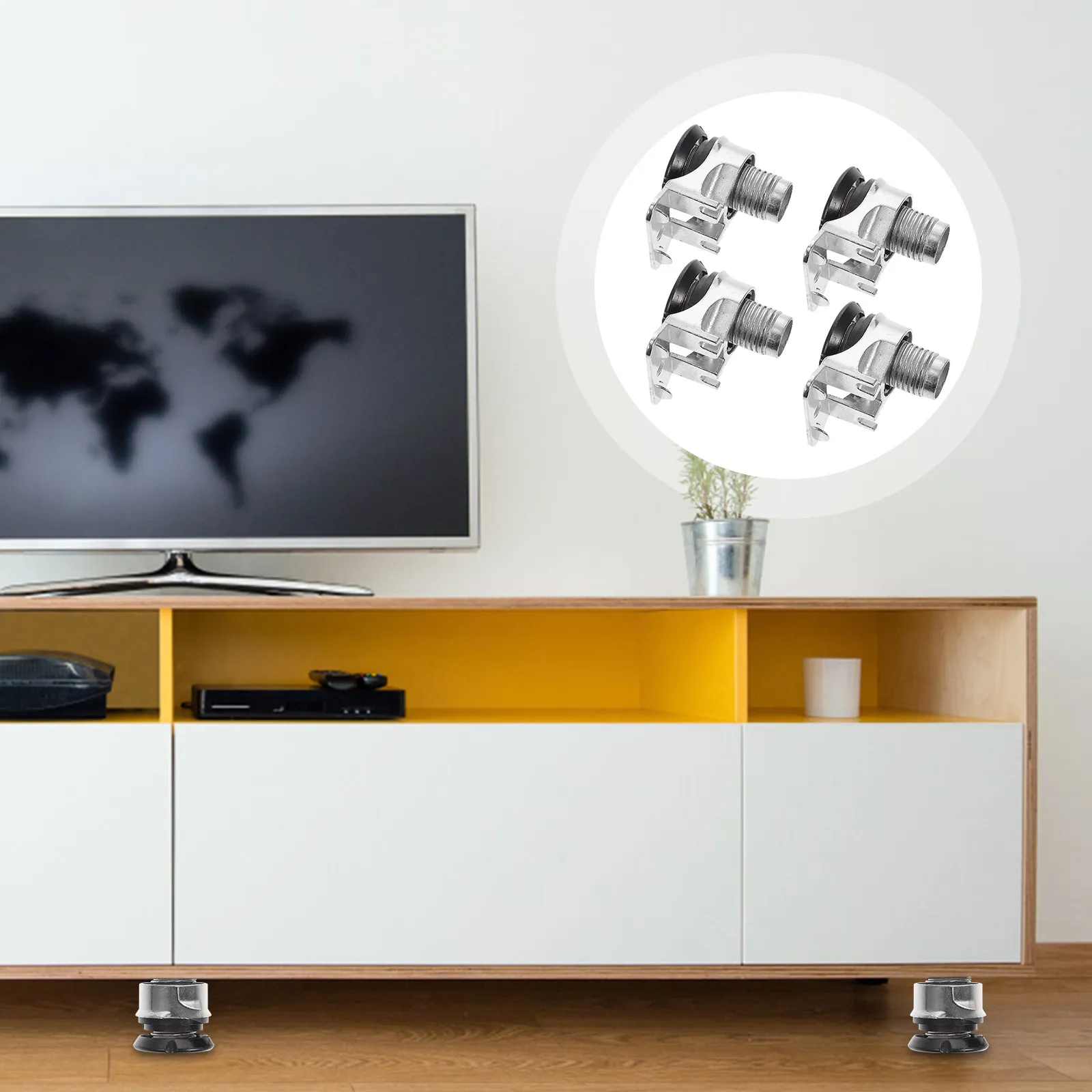 

4Pcs Adjustable Furniture Leveler Zinc Alloy Heavy Duty Furniture Feet for Wardrobe Sofa Desk Table Legs Anti Skid Leveling Foot