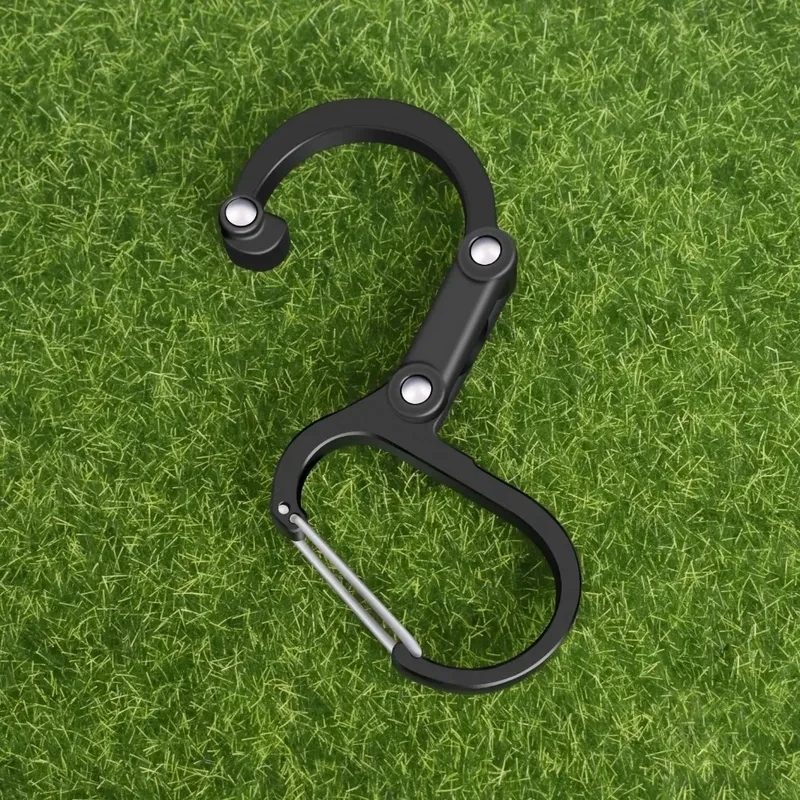Outdoor Tactical Gear Carabiner Multi Functional Aluminum D Shape Quick Draw Hook for Outdoor Camping Hiking Edc