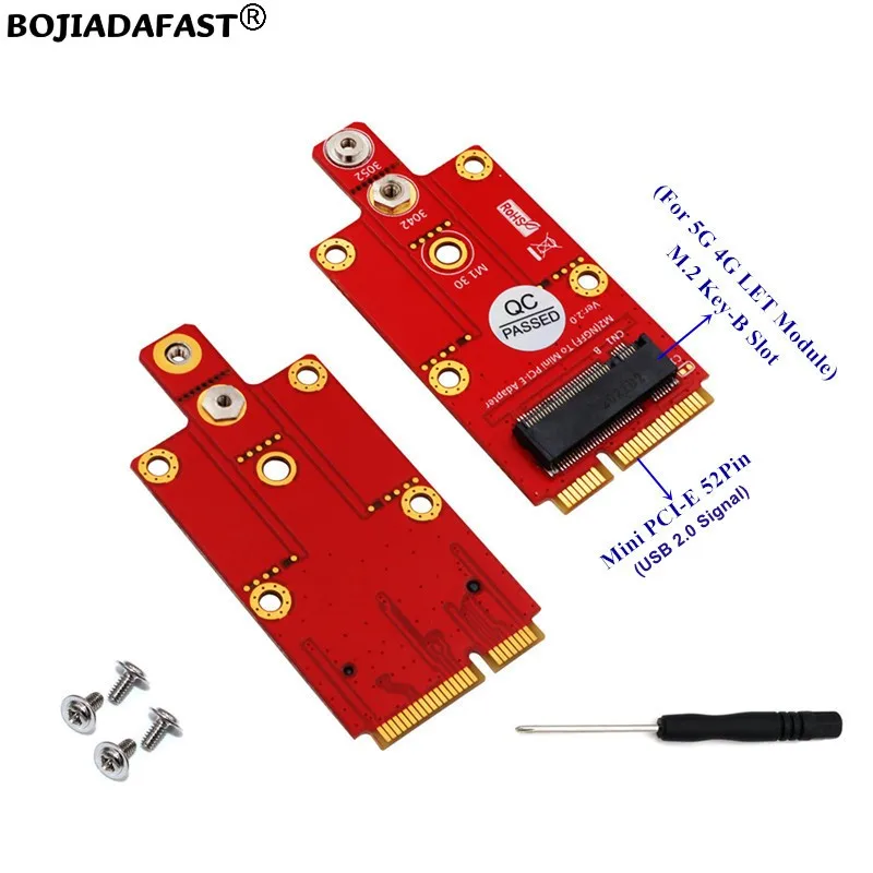 Mini PCI-E (USB 2.0) MPCIe Interface To M.2 NGFF Key-B Wireless Adapter (Without SIM Card Holder) For 5G 4G LTE Modem Module