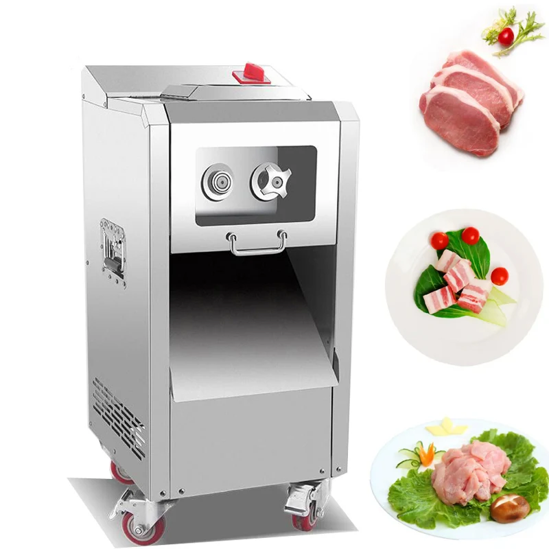 Hot Sell Powerful Fresh Meat Slicing Strip Cutter Machine Commercial Vertical Meat Cutting Machine EU plug  Meat Slicer