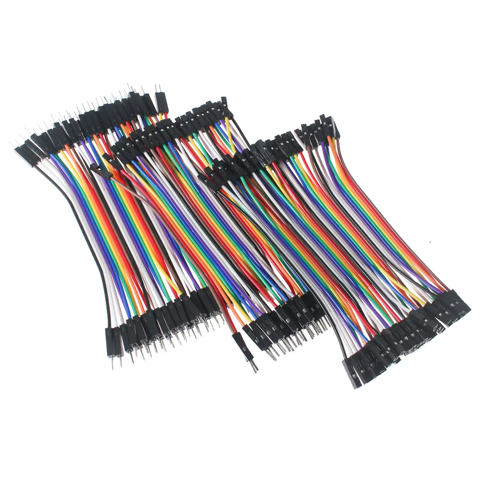 40PCS 10CM 15CM 20CM DuPont Line 40Pin Female to Female, Male to Male, Male to Female Wires Cables DIY Breadboard Kit