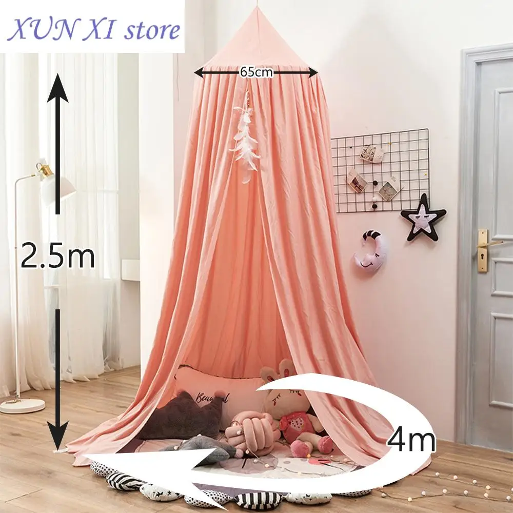 New Summer Fabric Mosquito Net Tent Canopy Window Anti Mosquito Net Nordic style solid color Home and garden child bed