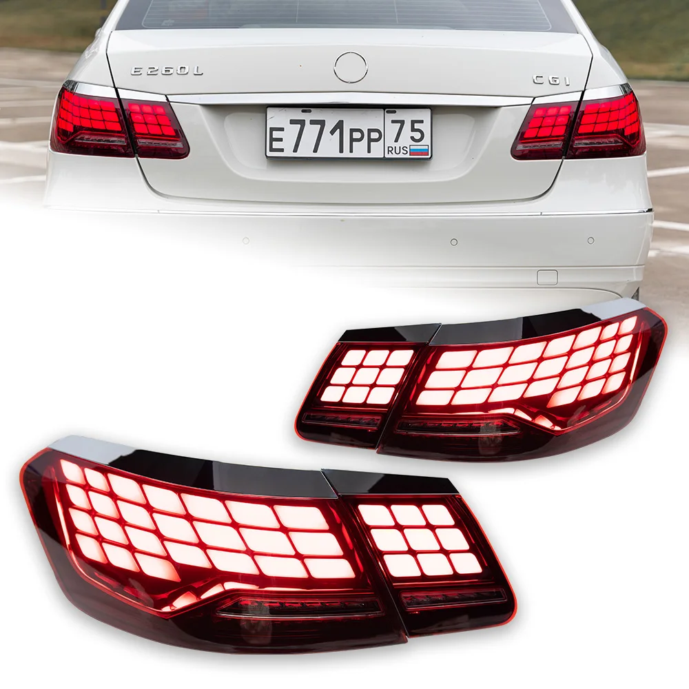4 Pezzi Luci Auto per Benz W212 Fanale Posteriore 2009-2016 Classe E E200 E260 E300 LED Luce Posteriore Segnale Freno Retromarcia Accessori Auto