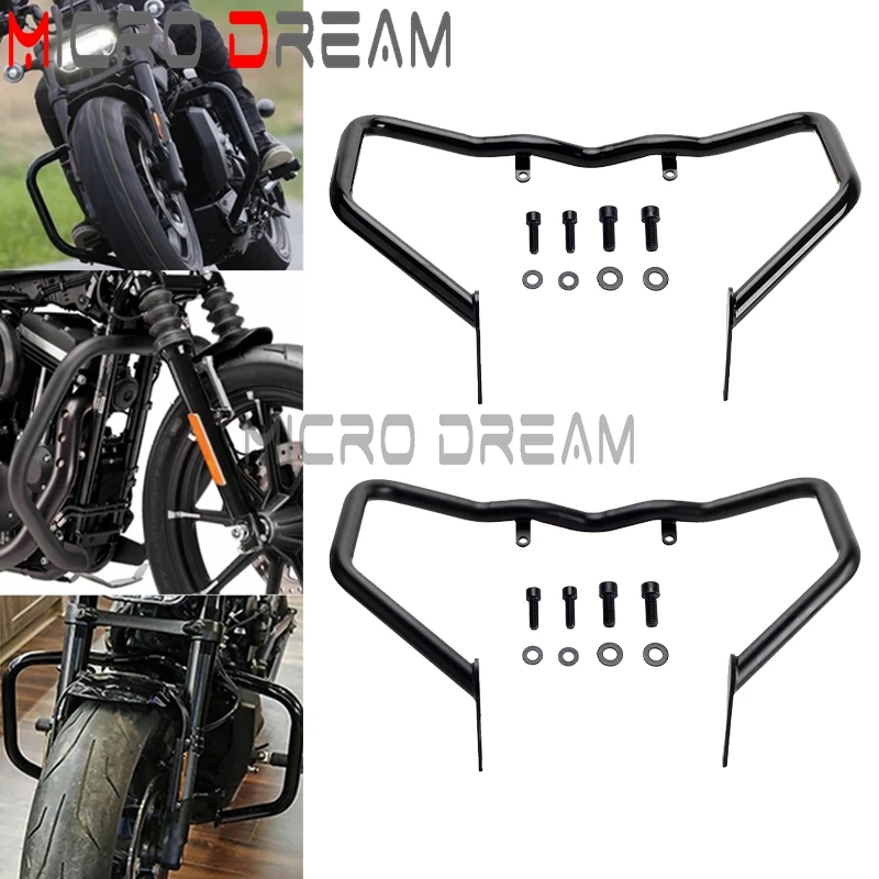 

For Sportster RH 1250 S Balck Bumper Highway Engine Guard Frame Crash Bar Black For Harley Sportster S 1250 RH1250S 2021-2022