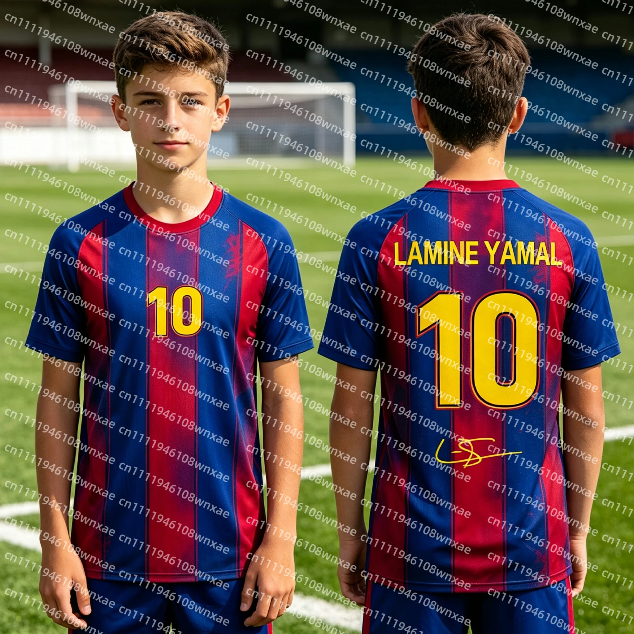 Explosions Children's Men's Spain NO.10 Soccer Quick-drying T-shirt All Size Short Sleeve O-neck Yamal Football Fans Jersey