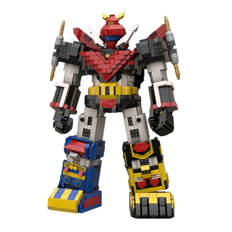 MOC Japanse Anime Beeldje De Koning van Braves GaoGaiGar Bouwsteen Model Set Kid Bricksheadz Baksteen Speelgoed Kerstcadeau