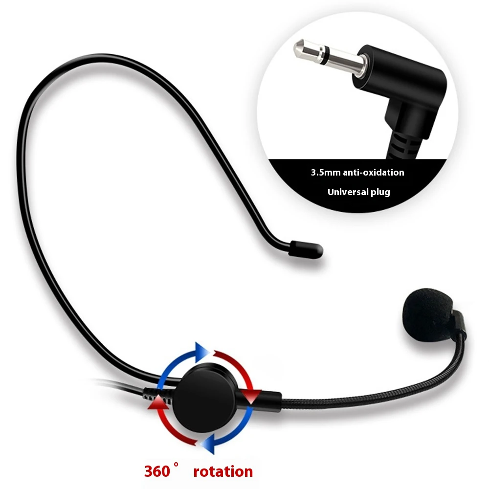 SHIDU سماعة رأس مرنة سلكية ميكروفون مكثف ميكروفون لمضخم الصوت المحمول مكبر الصوت مؤتمر المعلم المتكلم