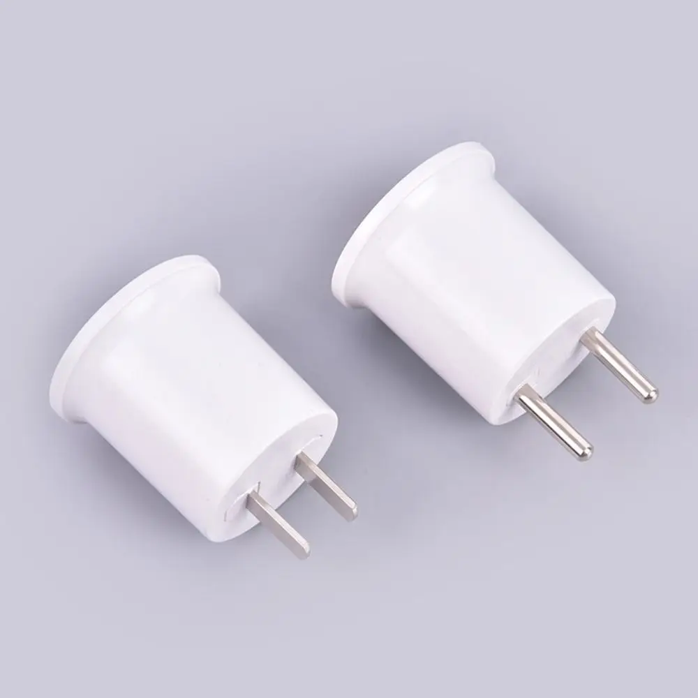 E27/E26 Spiral Shape Socket Lamp Holder US EU Conversion Lamp Holder Camera Bulb Converter