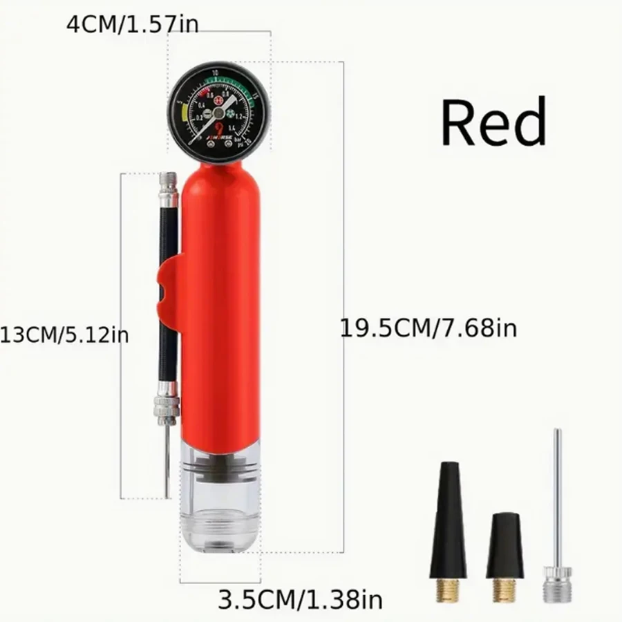 مضخة هواء يدوية، مضخة هواء محمولة متعددة الوظائف بإبرة مضخة، مناسبة للمنتجات الخارجية مثل كرة السلة وكرة القدم #3
