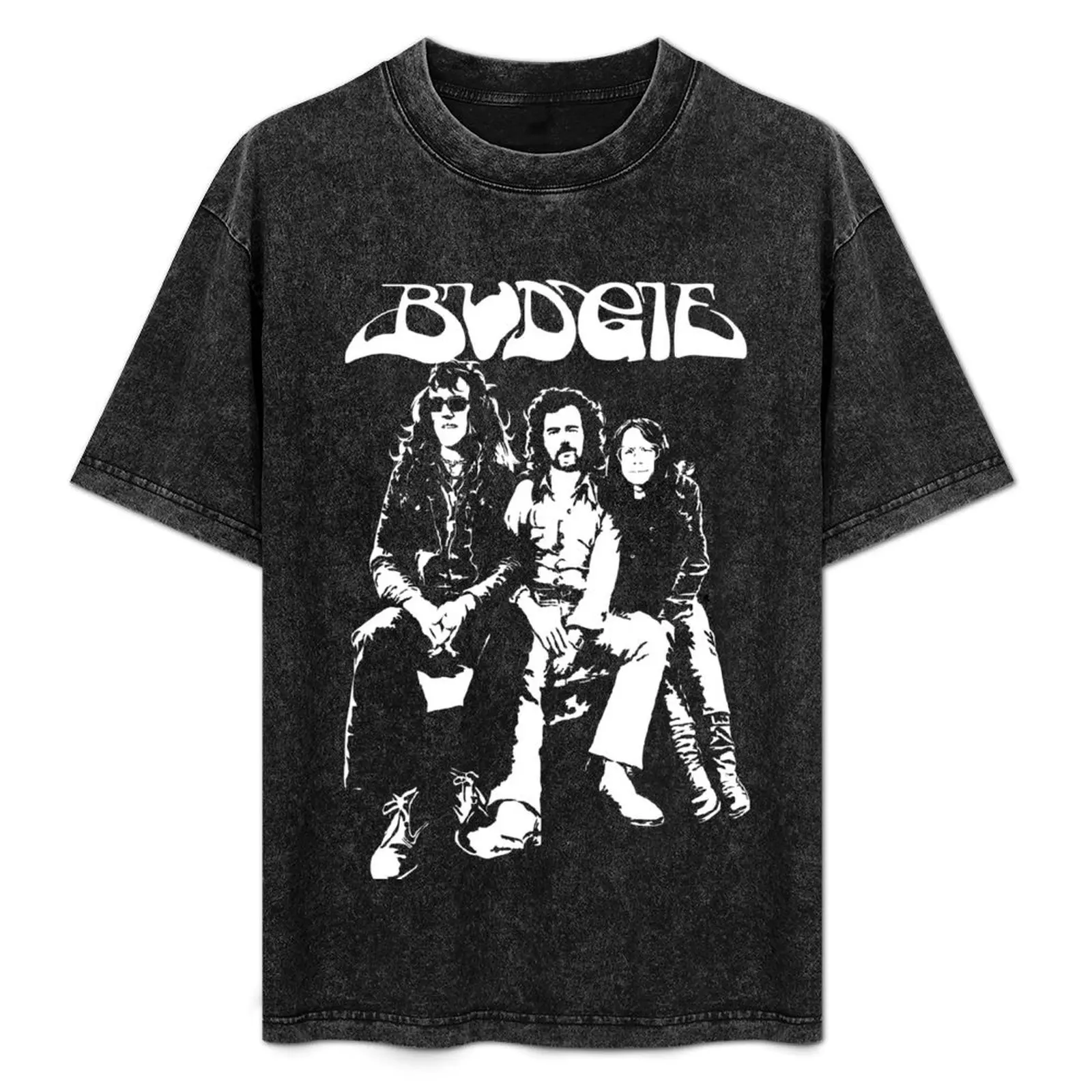 

Budgie Band White in Black T-Shirt Labor Work Casual T-Shirt