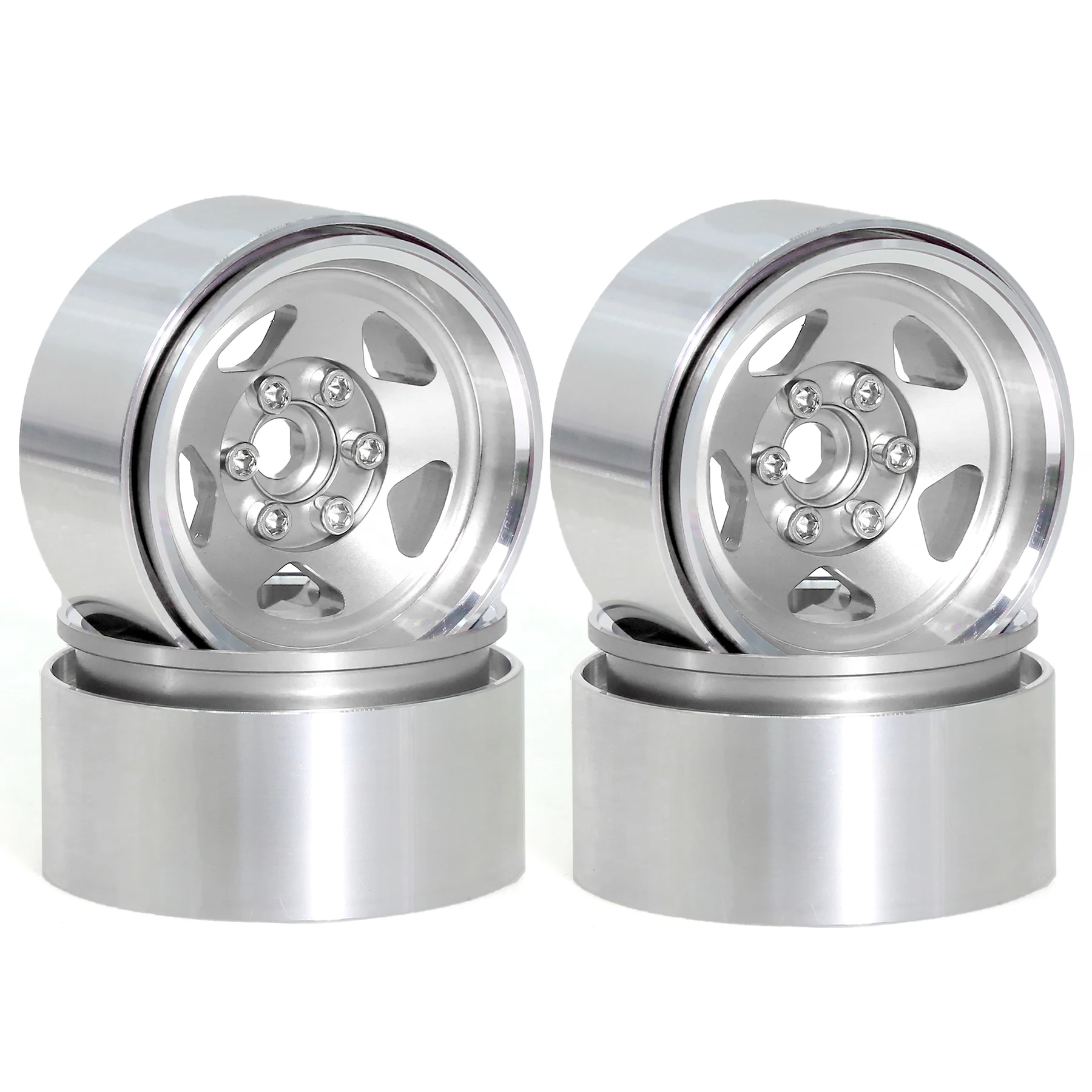RC Velgen 4 stuks 1.9 Inch Beadlock RC Velg Set Wielnaaf voor 1:10 RC Crawler Axiale SCX10 II 90046 SCX10 III AXI03007 TRX4 D90