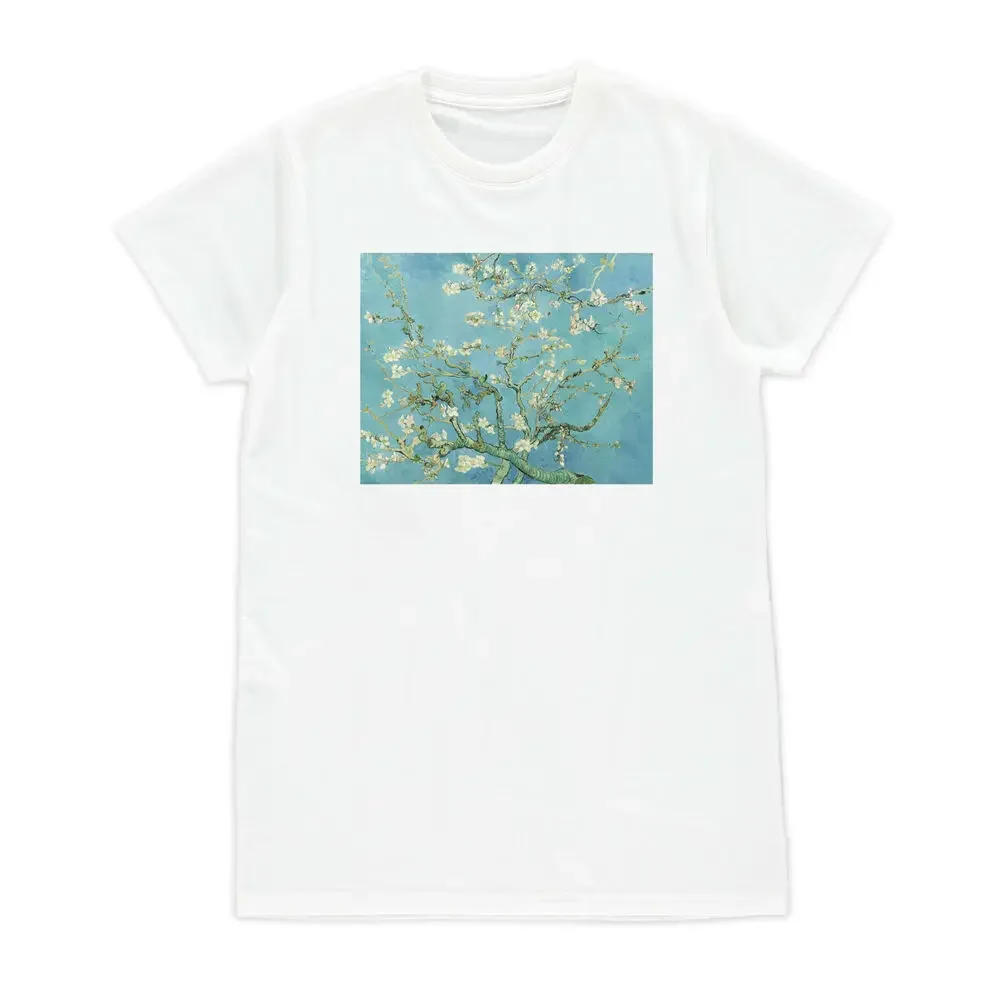 Van Gogh T Shirt Almond Blossoms Impressionist Art Pastel Goth Pretty Womens Men Unisex T-shirts for Men Women Summer  vintage