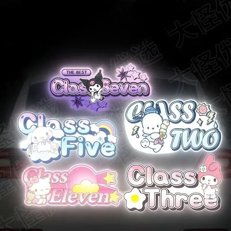 ملصق عاكس لتزيين شخصية السيارة هالو كيتي كورومي، ملصق سيارة كرتوني يحجب الخدش، ملصق تحذير عاكس