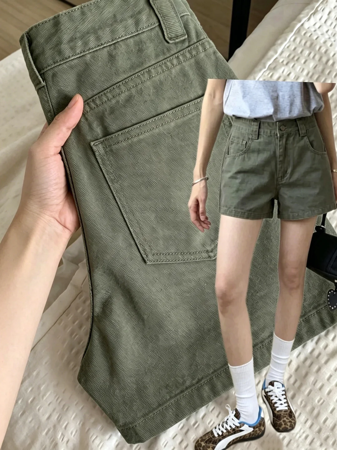 

Retro American Vibe Loose High Waist Thin Denim Shorts Women Summer Slimming Straight Cut Hot Pants Tattered Washed Summer Je...