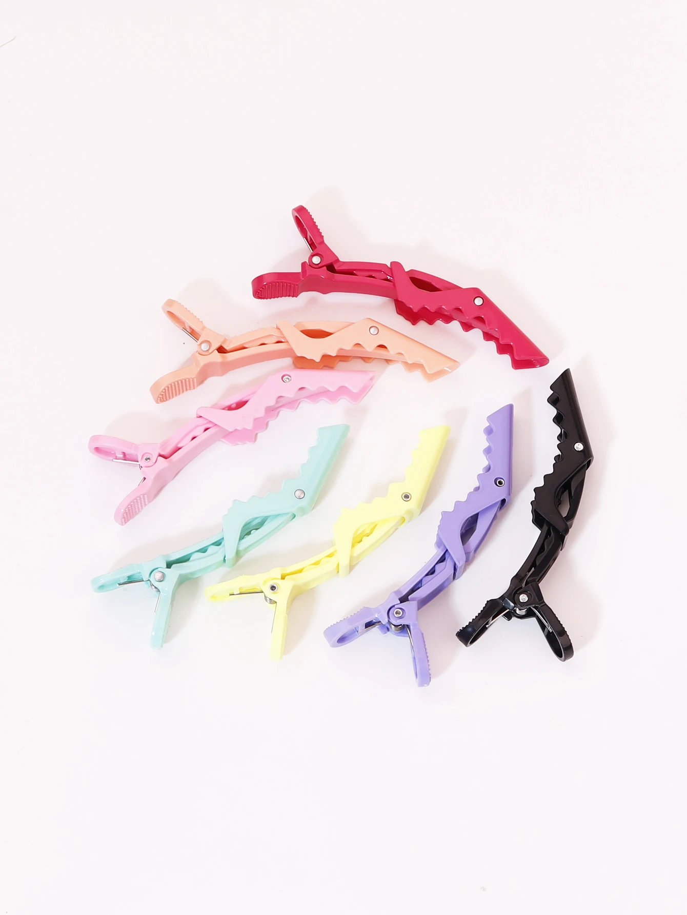 6pcs crocodile hair clip design claw shaped hair clip salon hair clip hair accessories makeup clip Special for real hair wigs