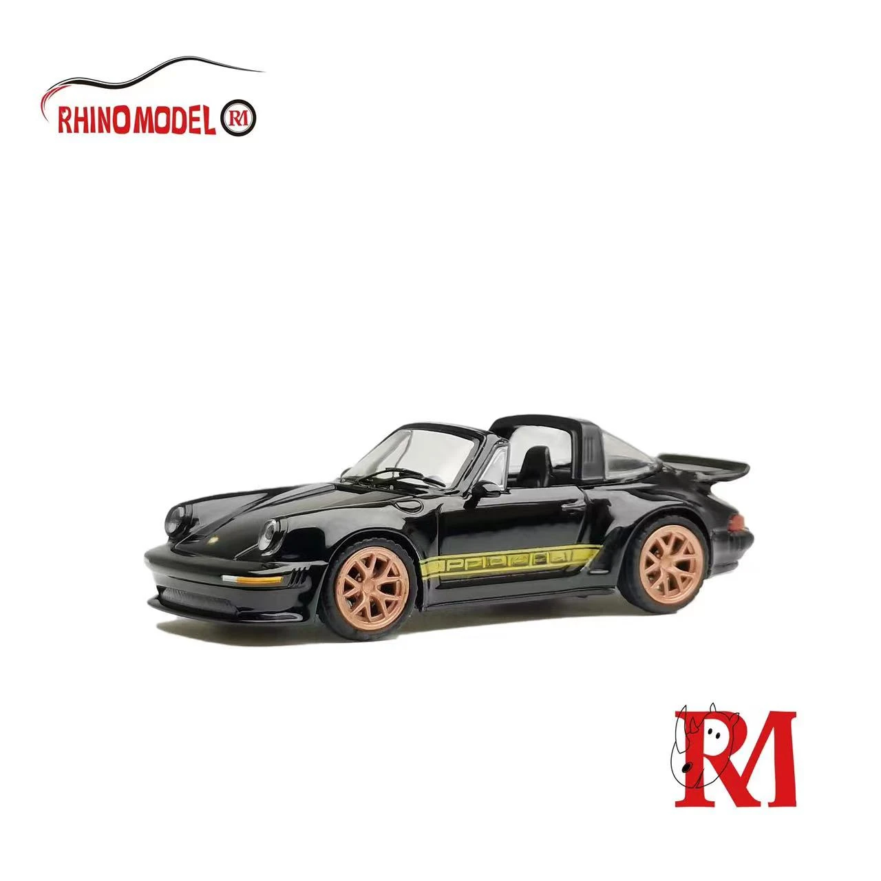 Rhino Model 1:64 Singer  Study 930 Black/Purple Cabriolet Model Car