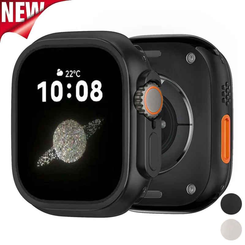 Luxuriöses Metallgehäuse für Apple Watch Ultra 1 2 3 49 mm 46 mm 45 mm 44 mm Ersatzabdeckung für Iwatch 11 10 9 8 7 6 5 4 SE Uhrengehäuse