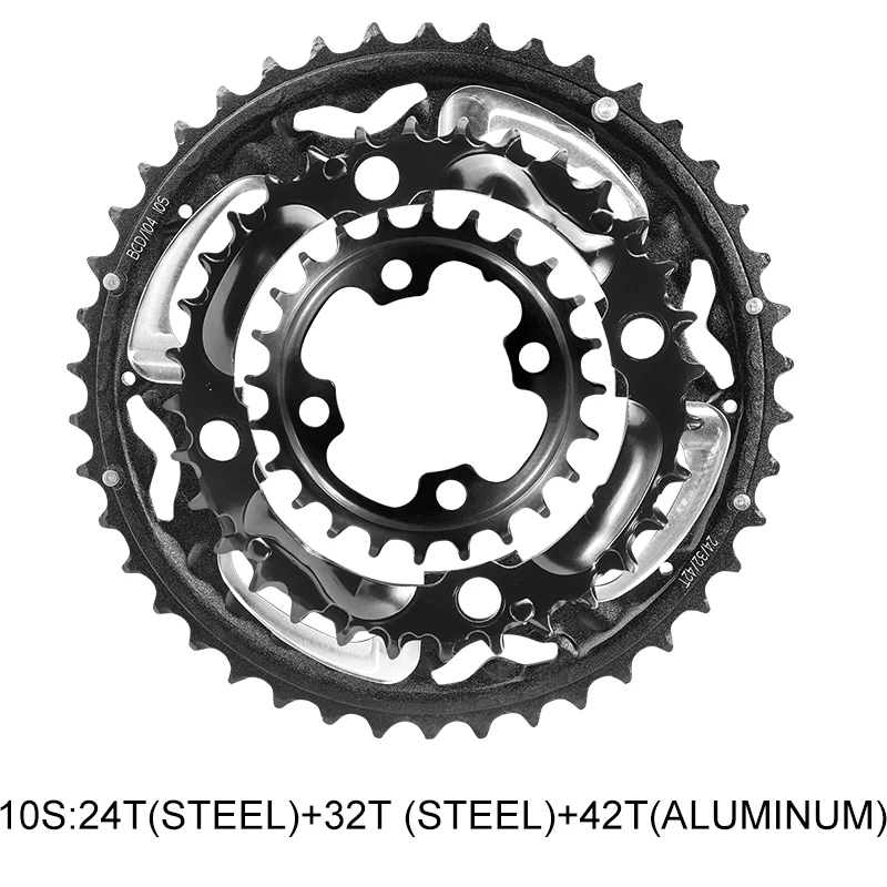BUCKLOS 3*9S 3*10 MTB Kurbelgarnitur 104/64 BCD Mountainbike Kurbelgarnitur 27S 30S 20S Fahrrad Kurbelgarnitur 170MM Fahrrad Integrierte Kurbeln – Detail 11