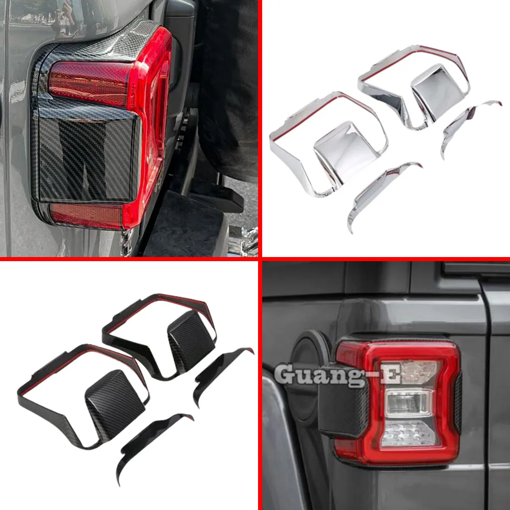 

Car Body Styling Cover Detector ABS Chrome Trim Back Eyebrow Light Lamp Frame Hood For Jeep Wrangler Jl 2018 2019 2020 2021 2022