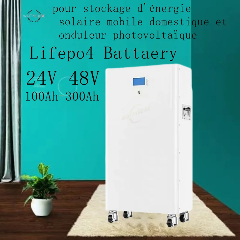 Batterie Lifepo4 25.6V 300Ah 51.2V 300Ah 24V 48V 300Ah 10KW Pour Stockage D'énergie Solaire Mobile Domestique Et Onduleur Photov