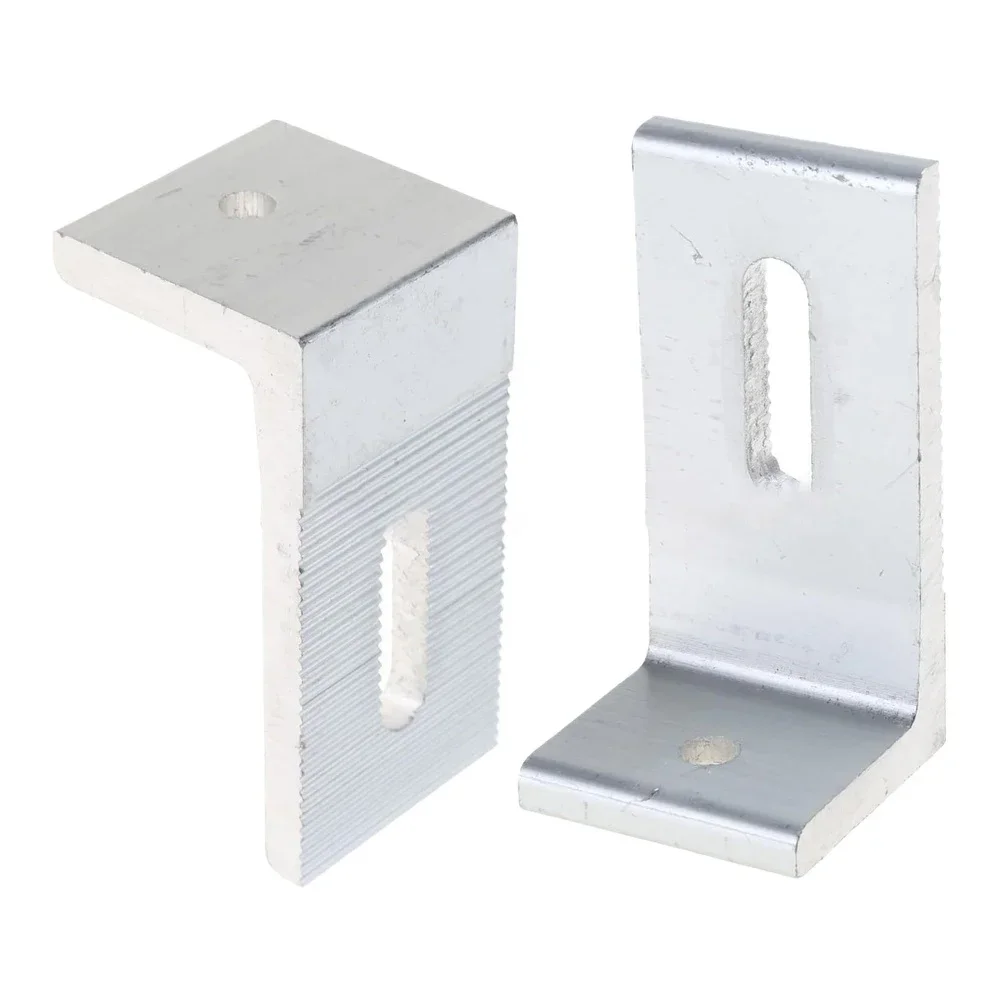 4pcs Photovoltaic Mounting Structure L Foot Solar Mount Alloy Aluminum Photovoltaic Panel Bracket for Roof-mounted