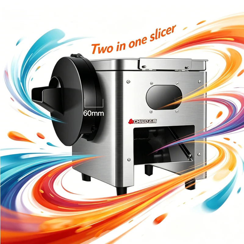 Full Automatic Stainless Steel Section Shredder for Meat Vegetables Dice Cutter Home Commercial Use Meat Product Making Machines