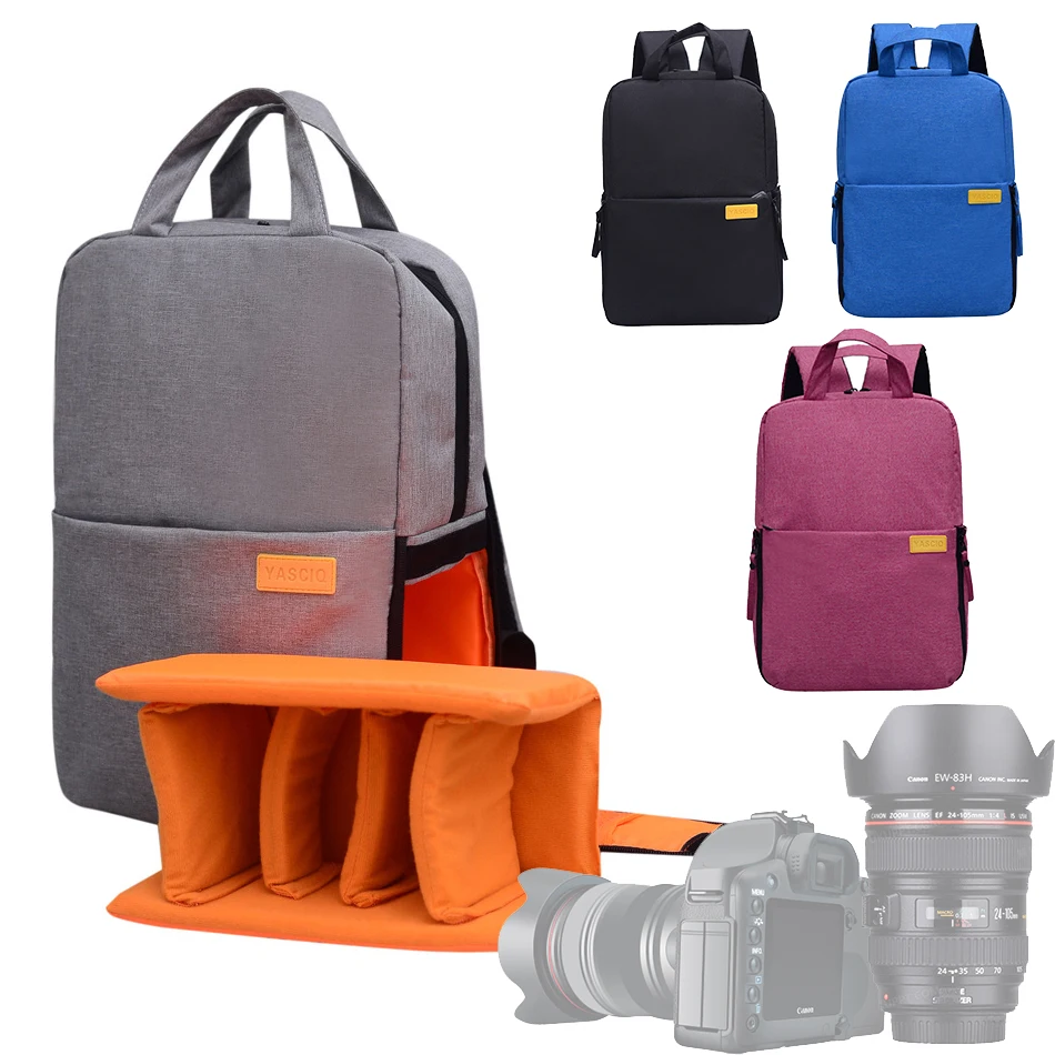 Large Capacity Nylon Backpack Storage Bag Handbag for Canon Nikon Sony SLR Cameras Lens Tripod Photography Accessory Laptop PC