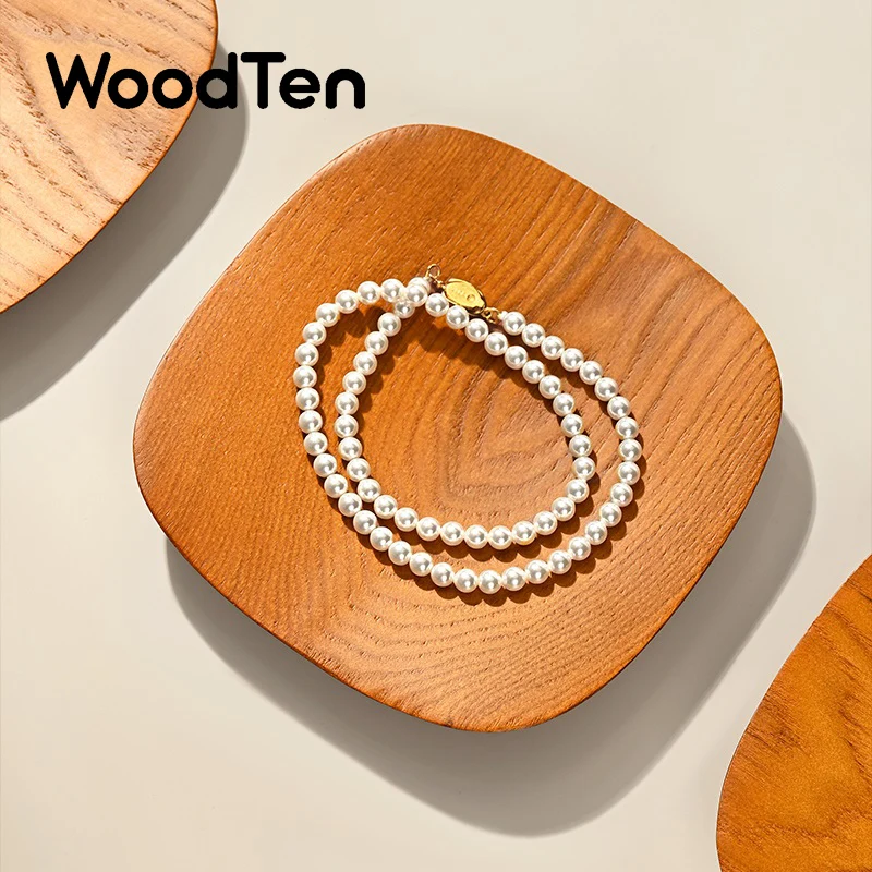 

WoodTen Solid Wood Jewelry Tray Jewelry Organizer Ring Bracelet Plate Earring Necklace Jewelry Viewing Tray Jewelry Display Prop