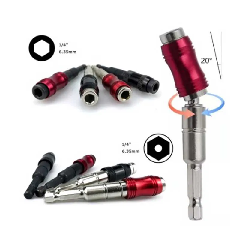 1/4 Inch Hex Magnetic Screw Drill Tip Quick Change Locking Bit Holder Drill Screw Tool Drive Guide Drill Bit Extension Rod image 5