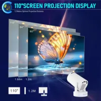HY300 Ultra Projector 290ANSI 4K 720P 1+8GB Allwinner H713 Android 11 Wifi 6 with LED Module and Automatic Keystone Correction